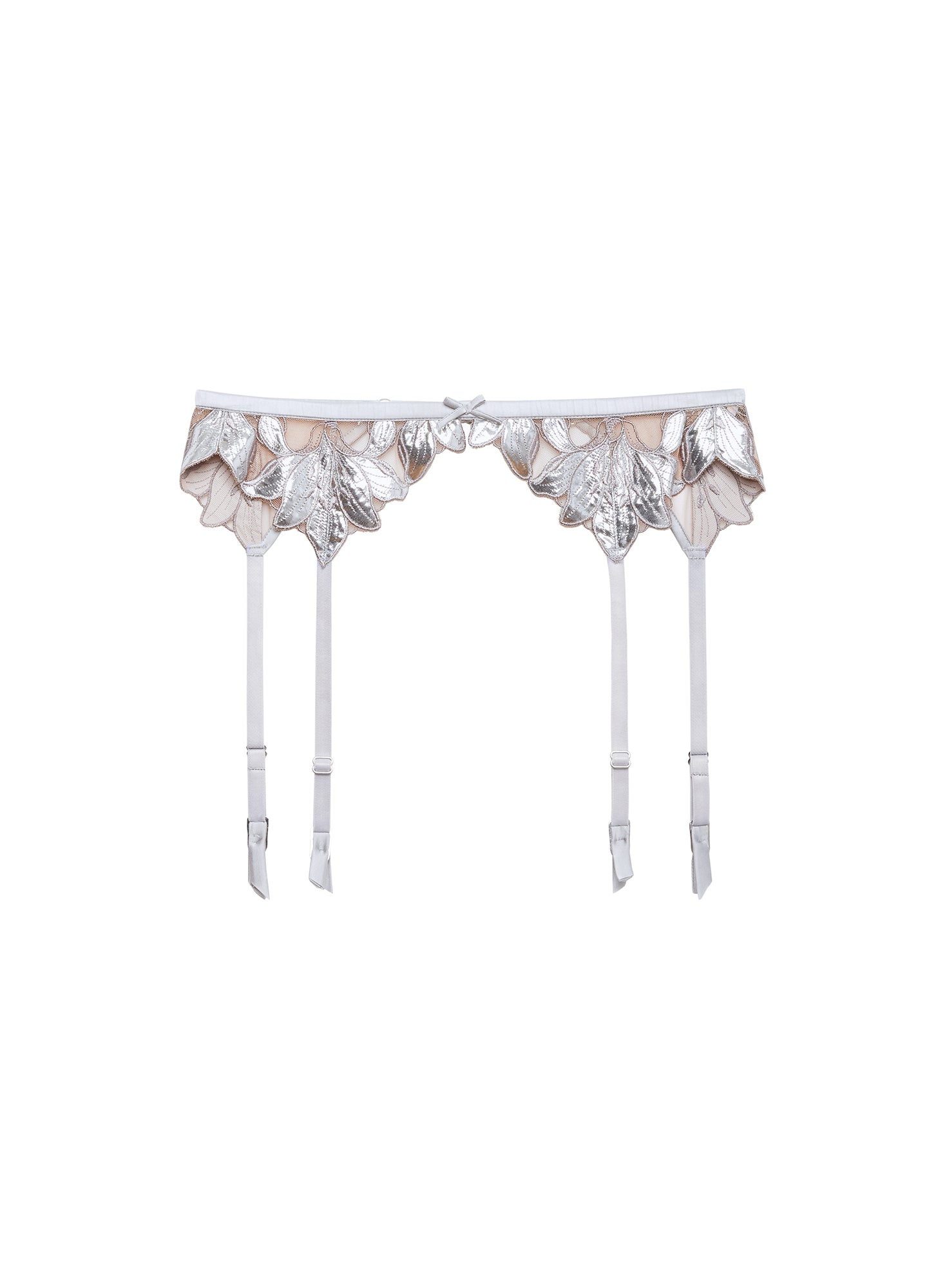 Lily Embroidery Garter Belt