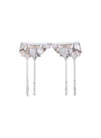 Lily Embroidery Garter Belt