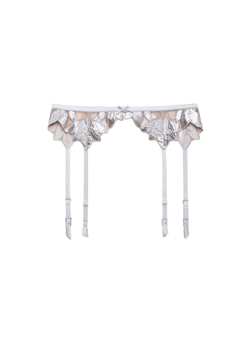 Platinum - Lily Embroidery Garter Belt | Fleur du Mal