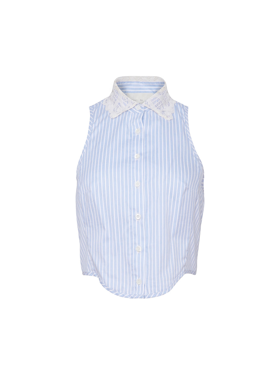 East hampton stripe - Poplin Bib Top | Fleur du Mal