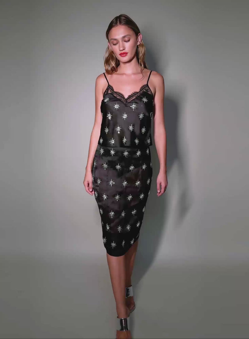 Star Embellished Skirt-Skirt-Fleur du Mal-video