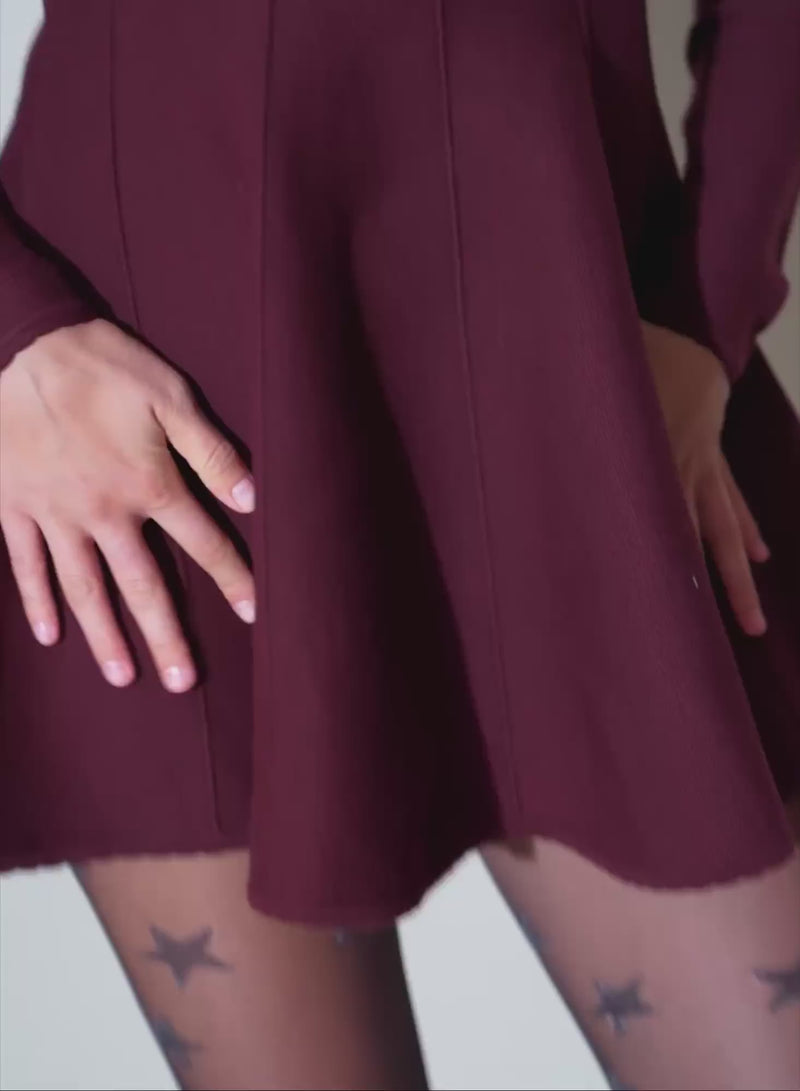 Scoop Neck Flared Corset Dress-Pinot-Fleur du Mal-video