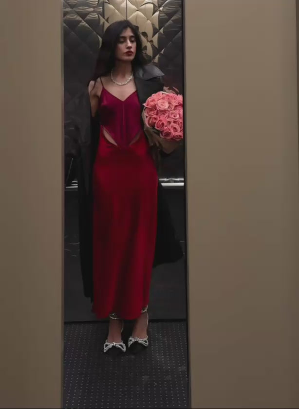 Rouge Scarlet Slip Dress
