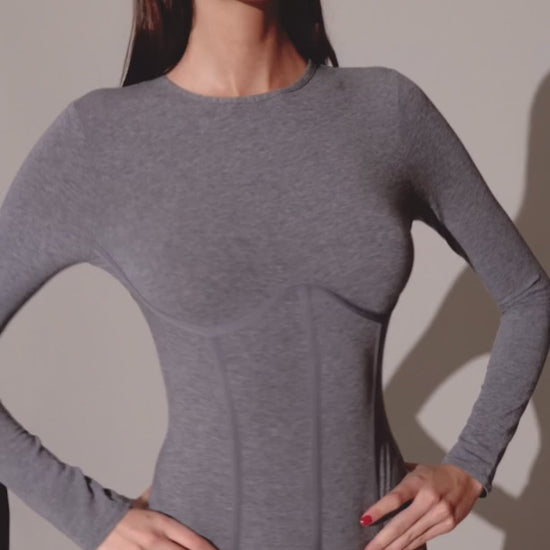 video long sleeve bodysuit