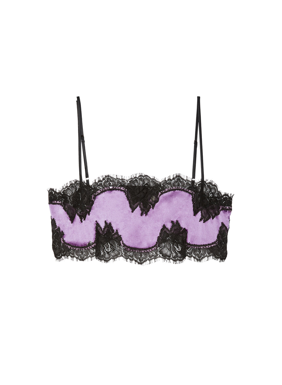 Purple haze - Silk &amp; Lace Bandeau Top | Fleur du Mal