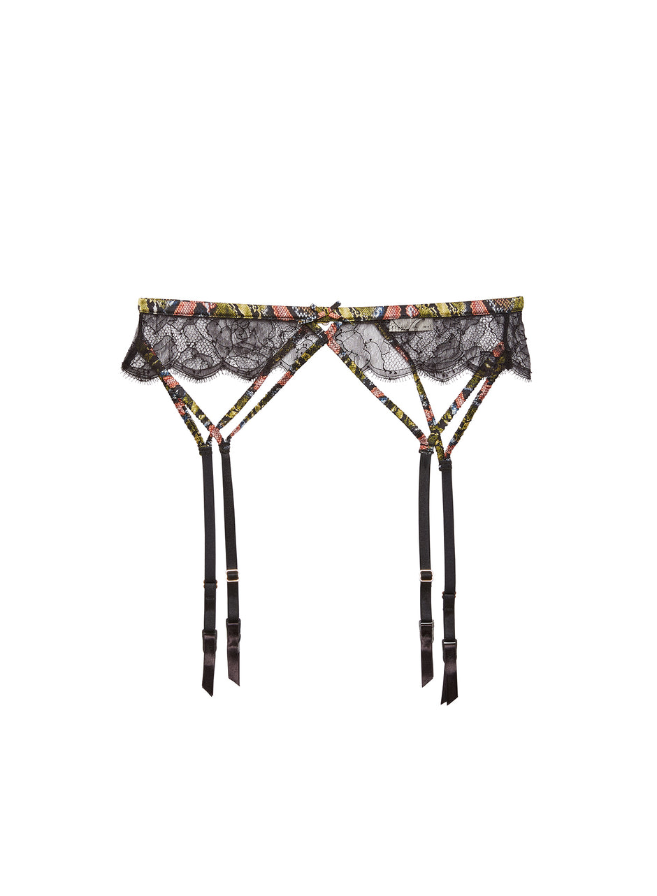 Python print - Rose Lace Garter Belt | Fleur du Mal