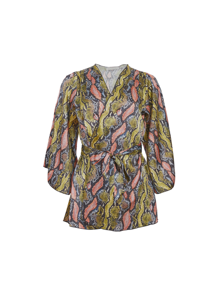 Python print - Angel Sleeve Robe | Fleur du Mal