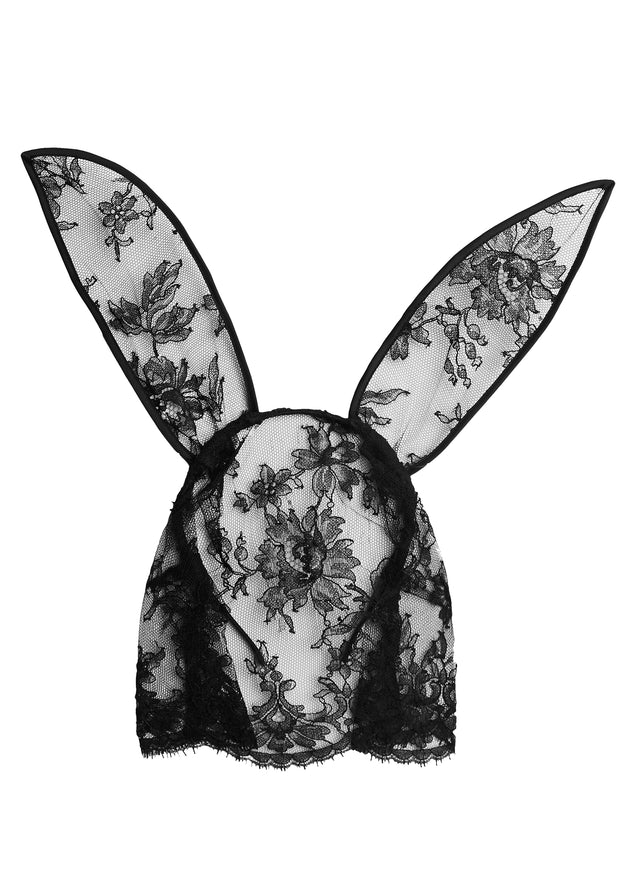 Black - Veiled Bunny Ears | Fleur du Mal