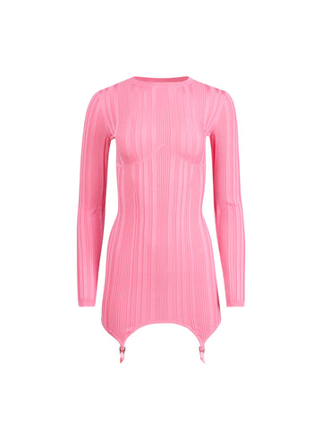 Pink cadillac - Rib Garter Dress | Fleur du Mal