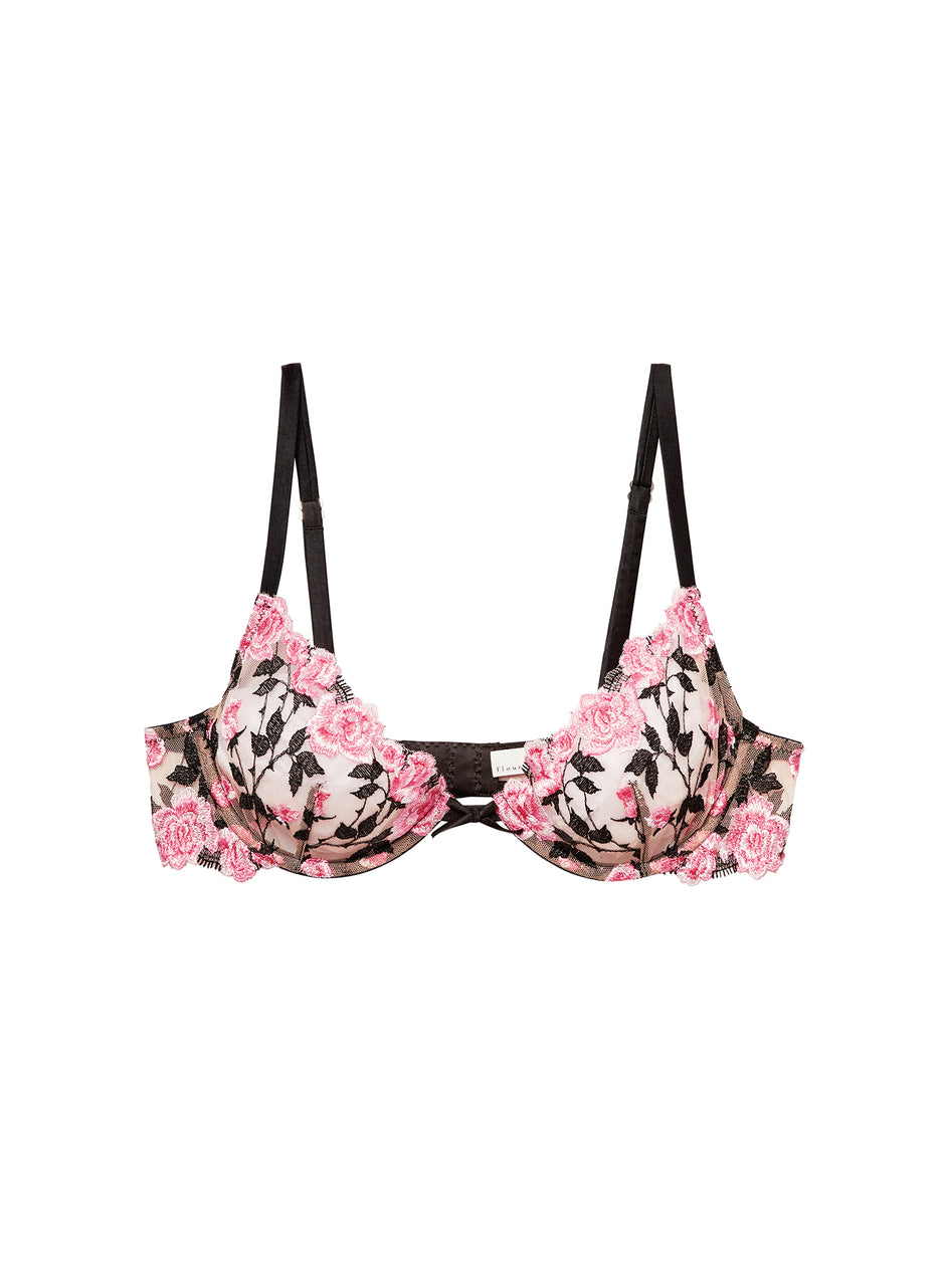 Black - Roses &amp; Thorns Demi Bra | Fleur du Mal