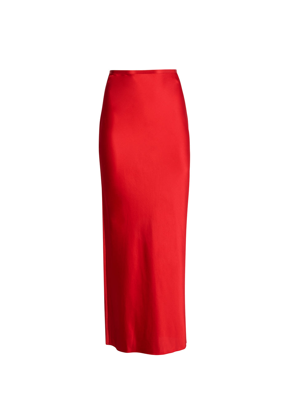 Rouge - Silk Bias Cutout Skirt | Fleur du Mal