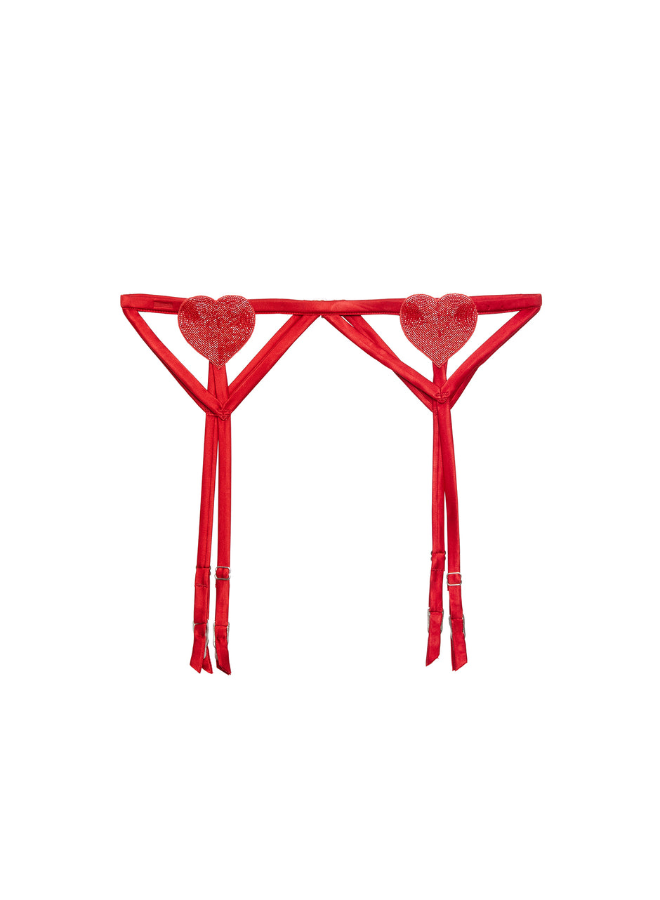 Rouge - Queen of Hearts Garter Belt | Fleur du Mal