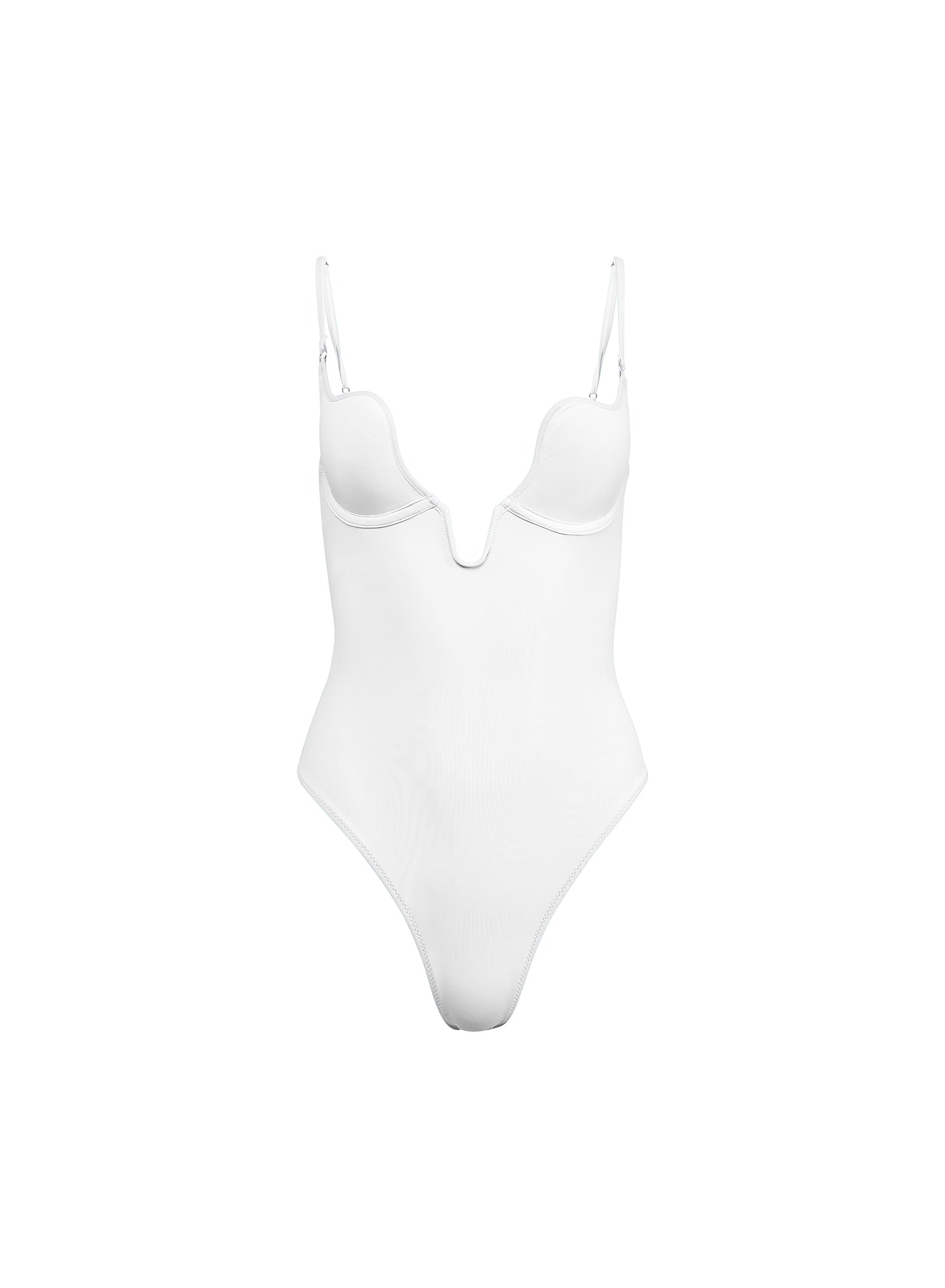 Seduce U Plunge One Piece- White- Flat- Fleur du Mal