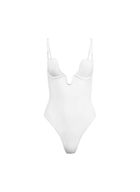 Seduce U Plunge One Piece- White- Flat- Fleur du Mal
