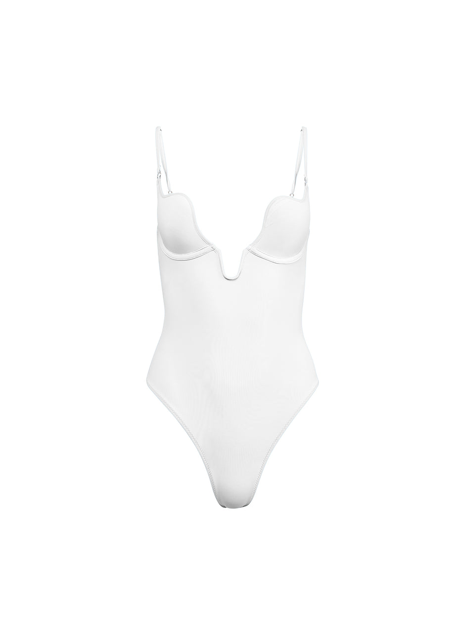 White - Seduce U-Plunge One Piece | Fleur du Mal