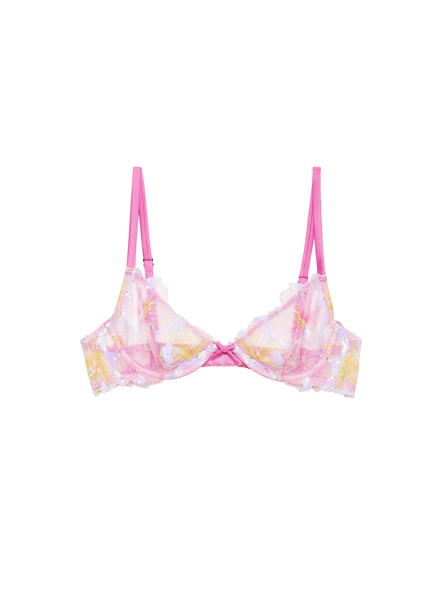 Sequin Hibiscus Demi Bra