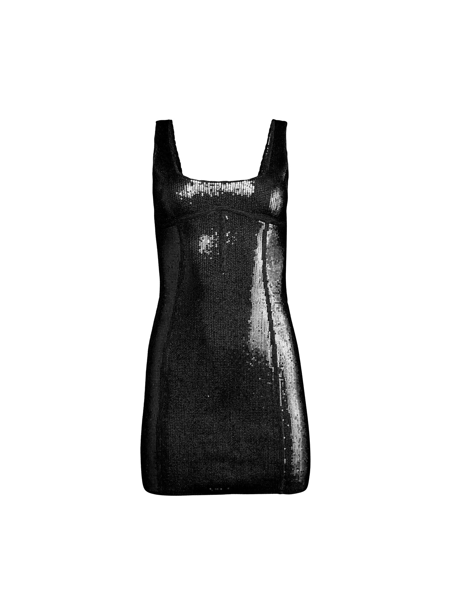 Sequin Knit Bodycon Dress in black