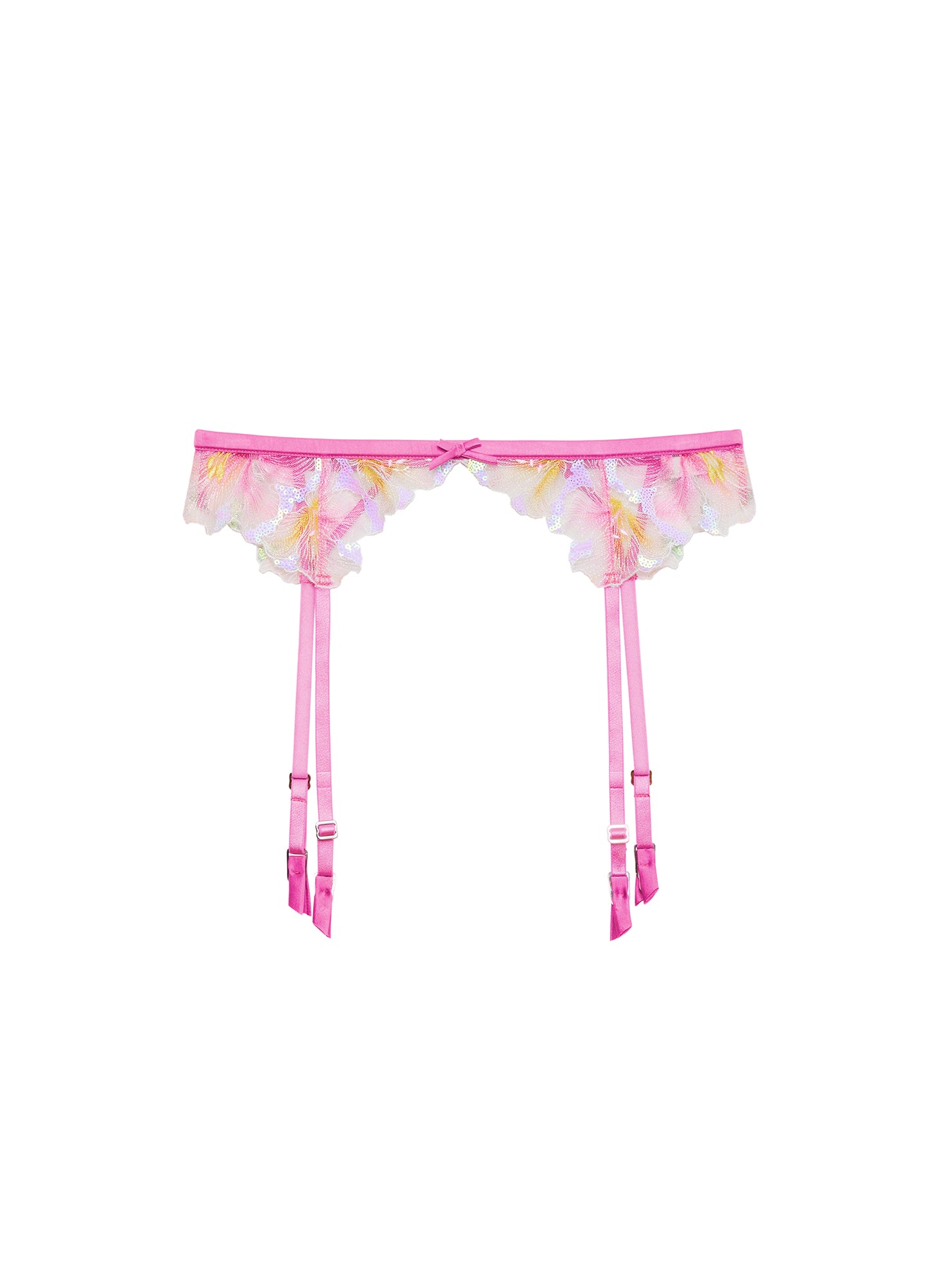 Sequin Hibiscus Garter Belt