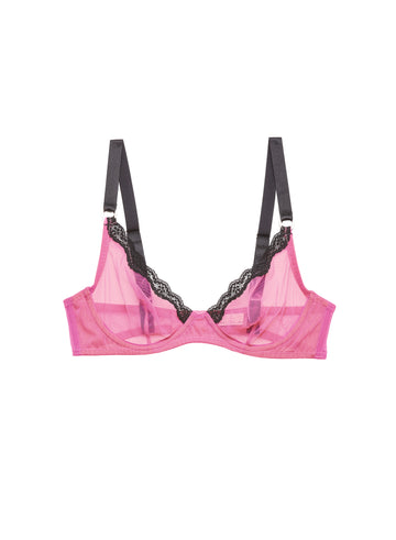 Pretty pink - Sheer Tulle Demi Bra | Fleur du Mal