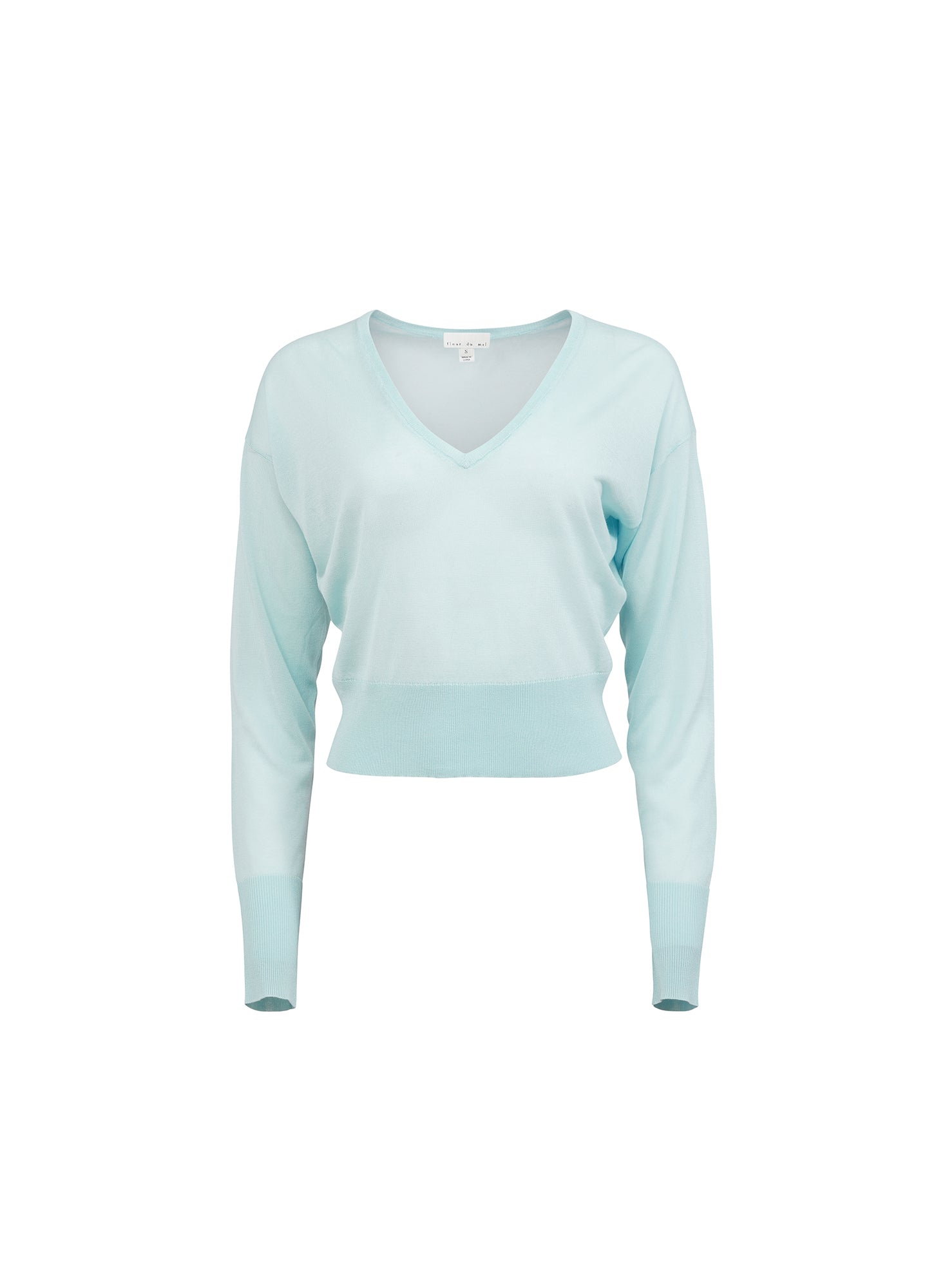 Sheer Knit V-Neck Sweater- fleur du mal