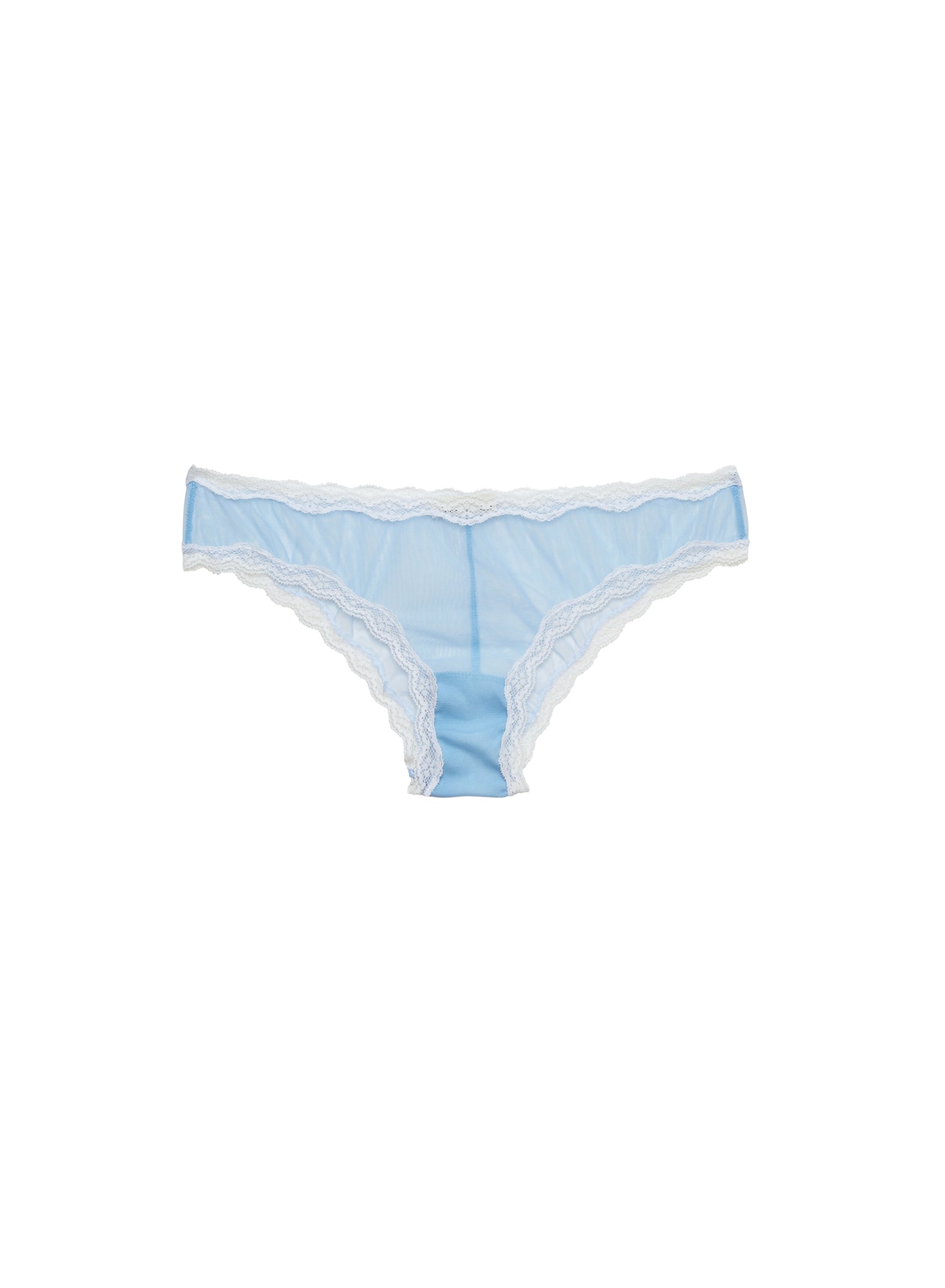 Sheer Tulle Bikini- light blue- Fleur du Mal-flat