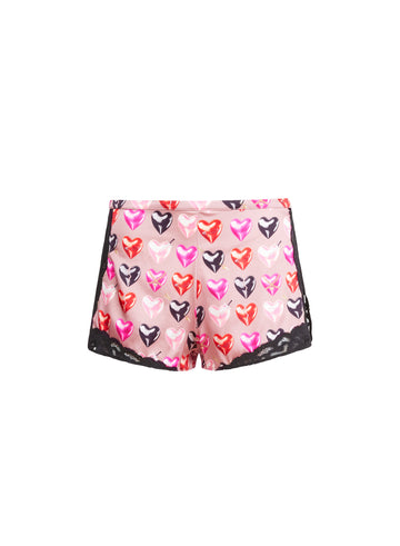 Ivory ciao amore print - Charlotte Lace Tap Short | Fleur du Mal