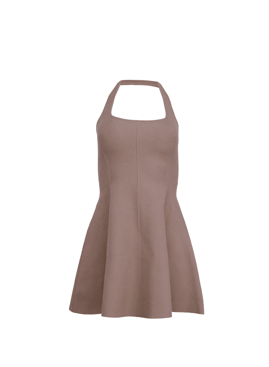 Stone grey - Sofia Flared Dress | Fleur du Mal