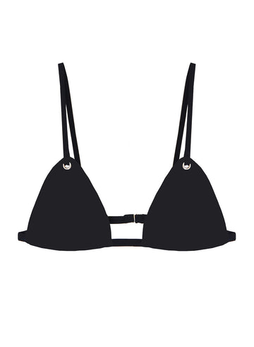 Black - Triangle Bikini Top | Fleur du Mal