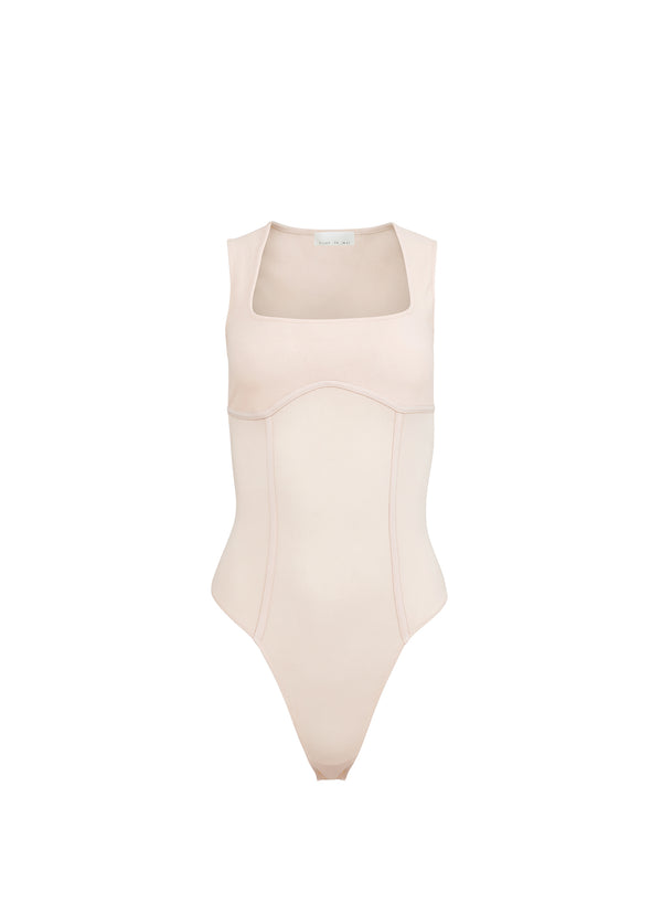 Tahini - Organic Cotton Scoop Neck Bodysuit | Fleur du Mal