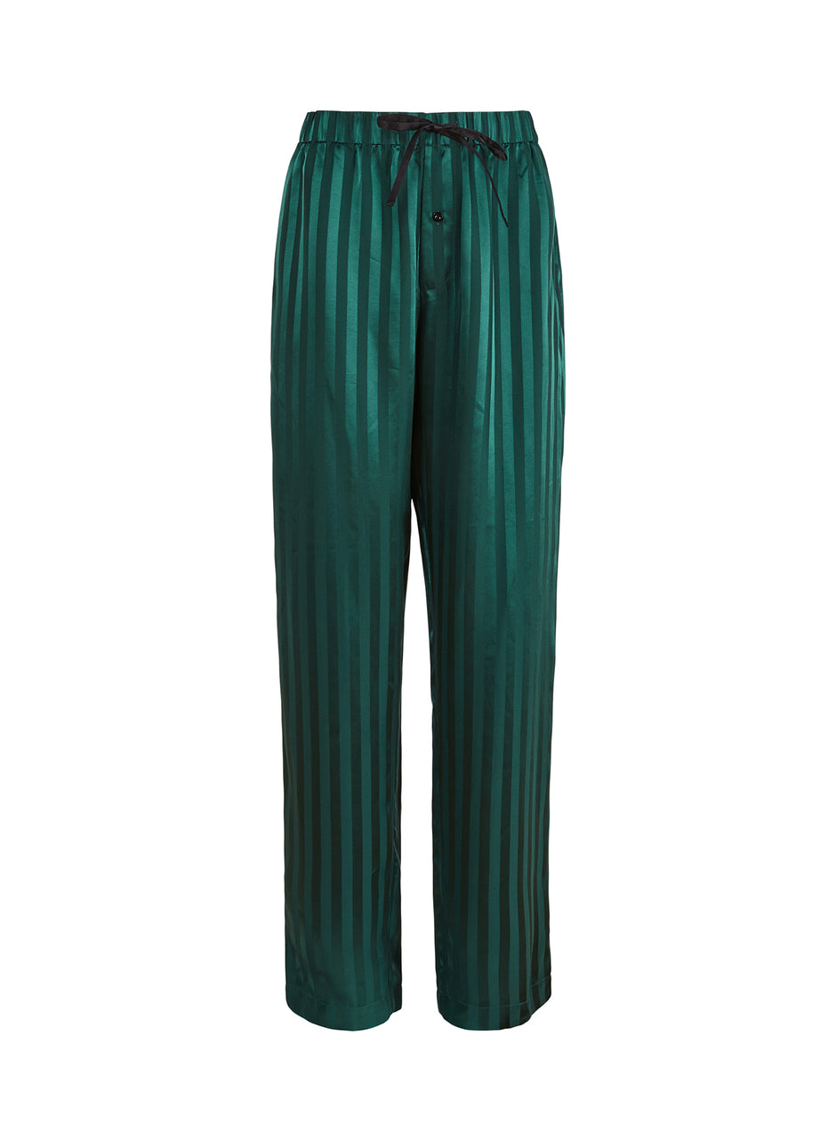 The maker green - Silk Jacquard PJ Pant | Fleur du Mal