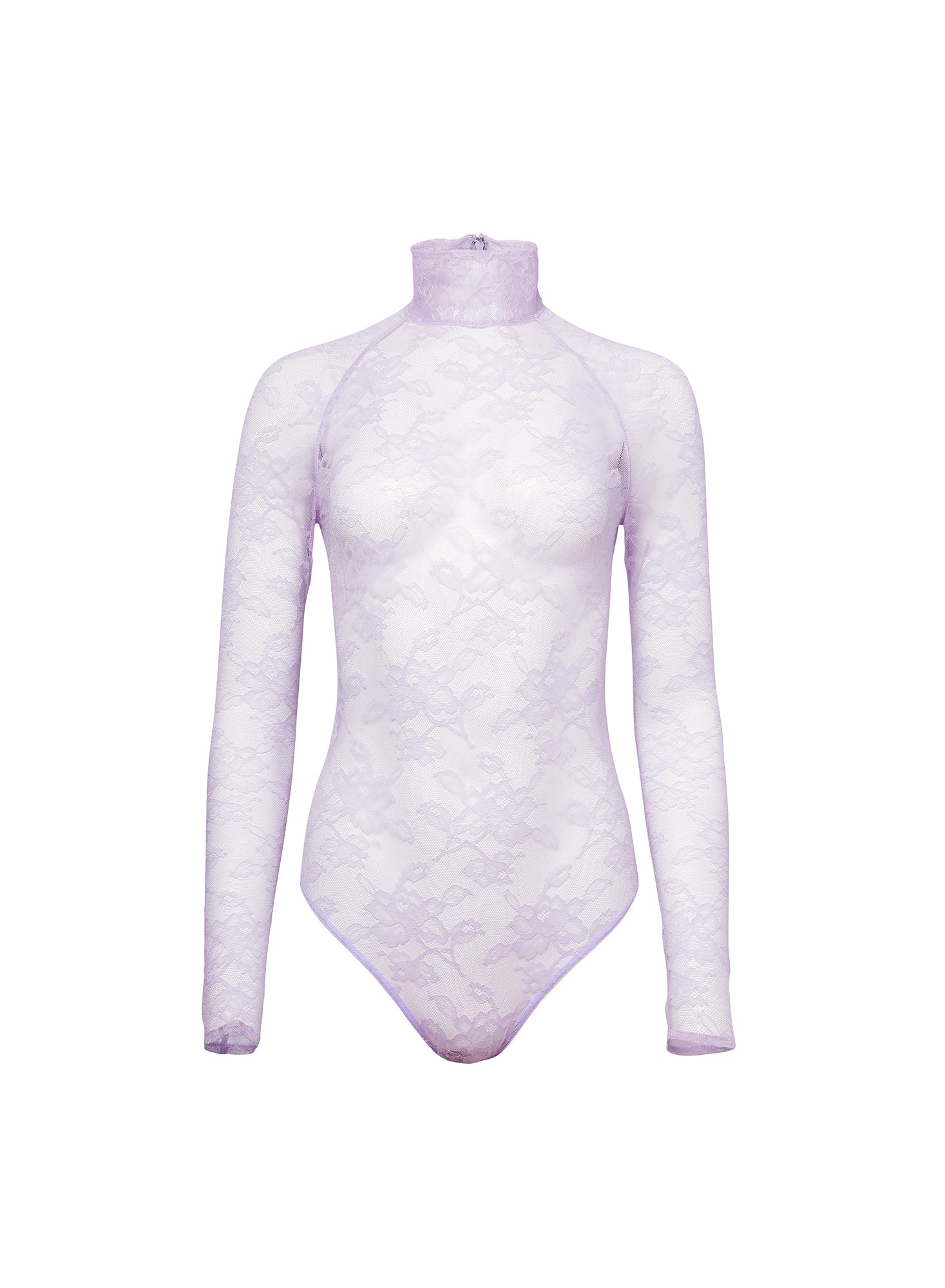 Lilac High Neck Lace Bodysuit Fleur du Mal