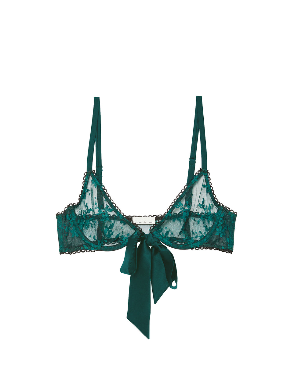 Crystal teal - Untie Me Demi Bra | Fleur du Mal