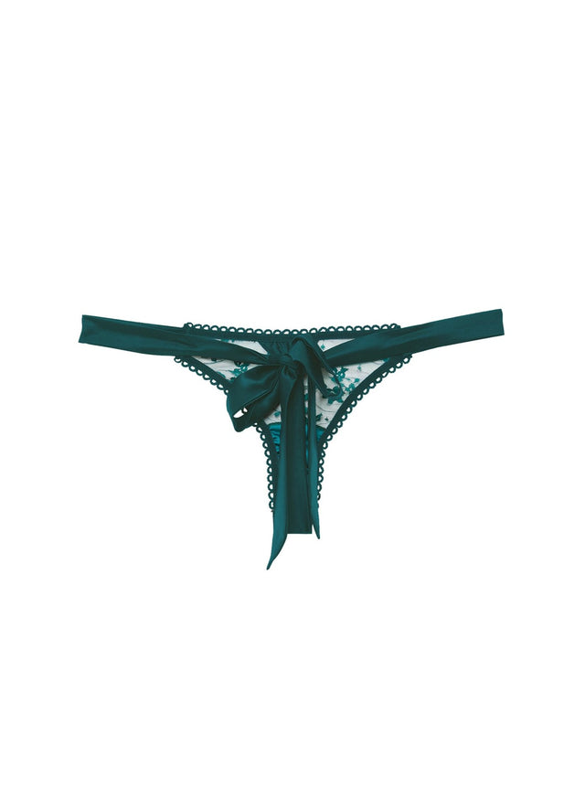 Crystal teal - Untie Me Thong | Fleur du Mal