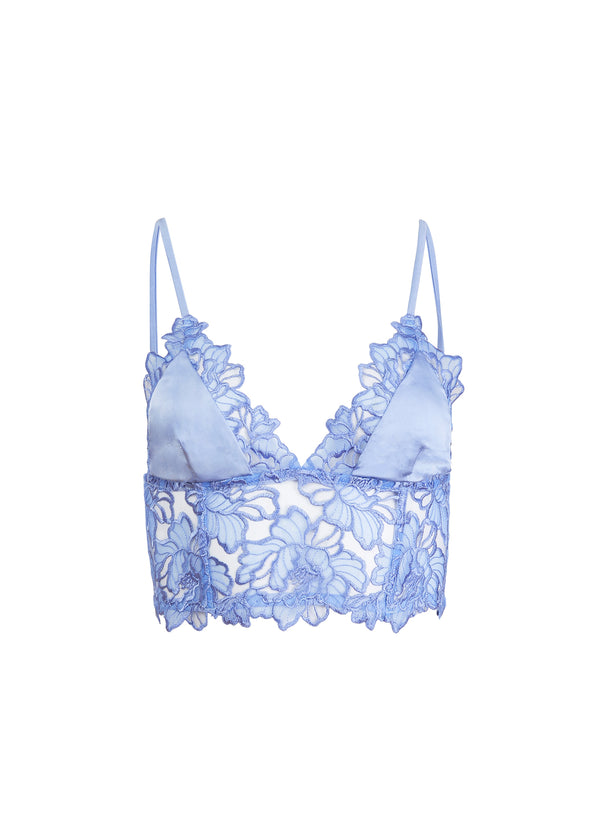 Horizon - Whitney Embroidery Longline Triangle Bra | Fleur du Mal