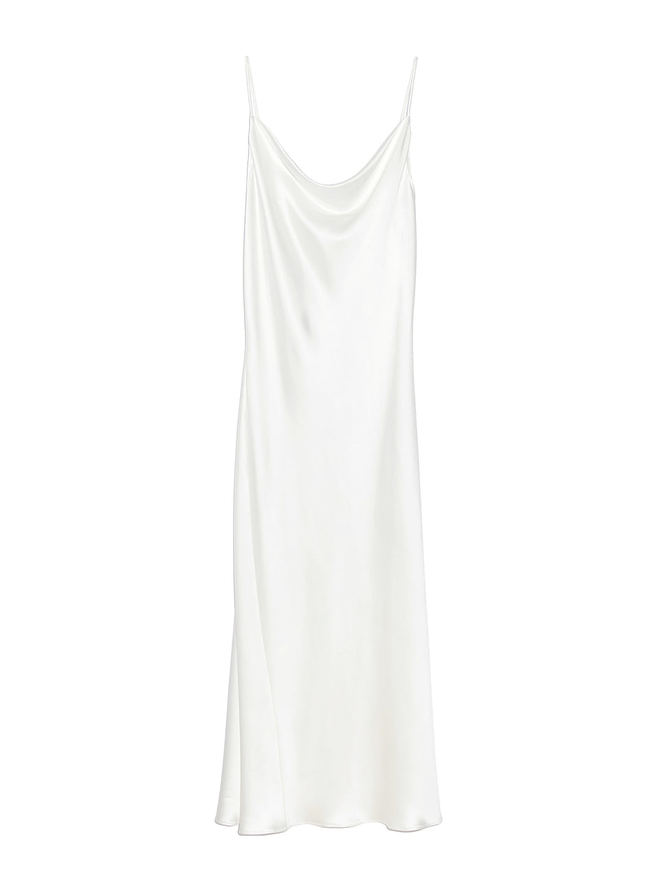 White - Cowl Neck Slip Dress | Fleur du Mal