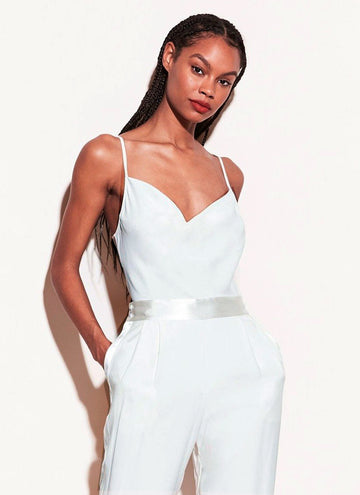 Ivory - Cowl Neck Spaghetti Strap Cami | Fleur du Mal