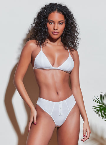 Ivory - Organic Cotton Luxe Triangle Bra | Fleur du Mal