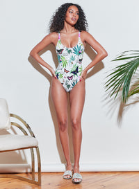 Botanical Scoop Neck One Piece