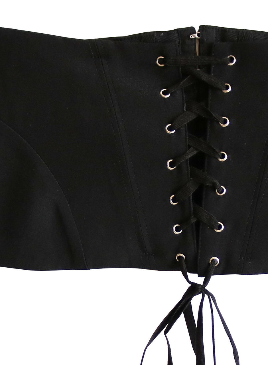 Black - Lacing Corset Belt | Fleur du Mal