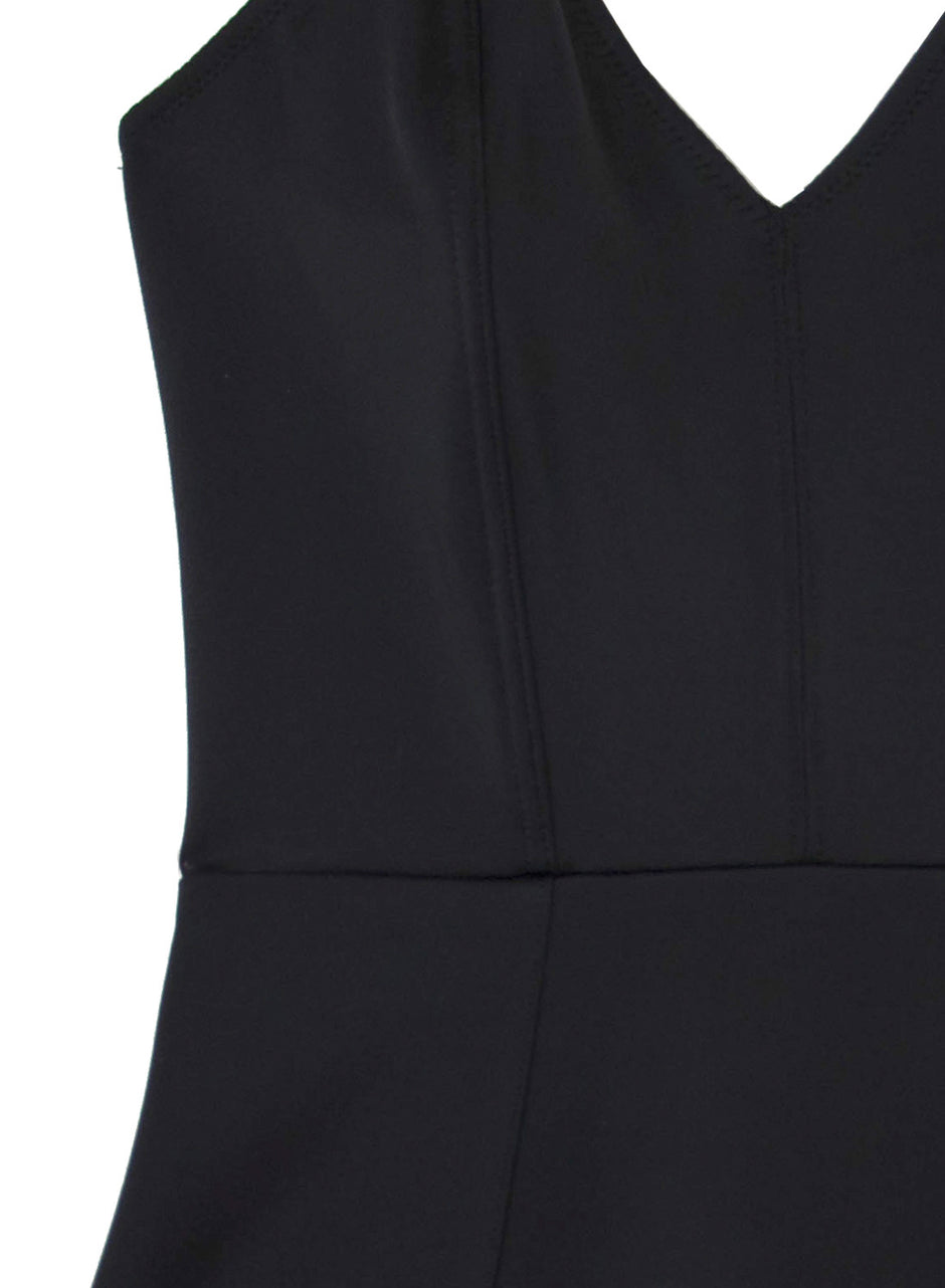 Black - Strapless V-Neck One Piece | Fleur du Mal