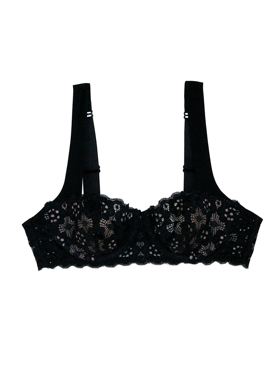 Black - Crochet Lace Balconette | Fleur du Mal