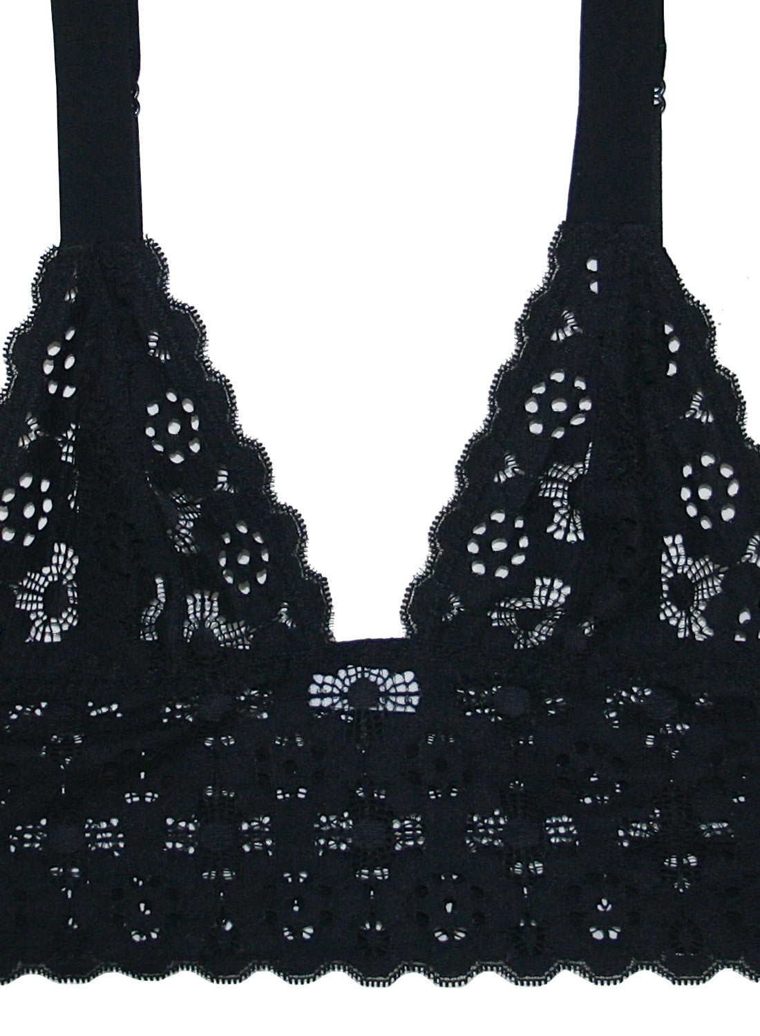 Crochet Lace Longline Triangle Bra