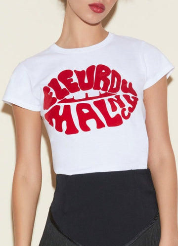 White - Fleur Lips Tee | Fleur du Mal