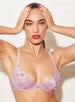 Fuller Cup Velvet Lily Embroidery Plunge Demi Bra