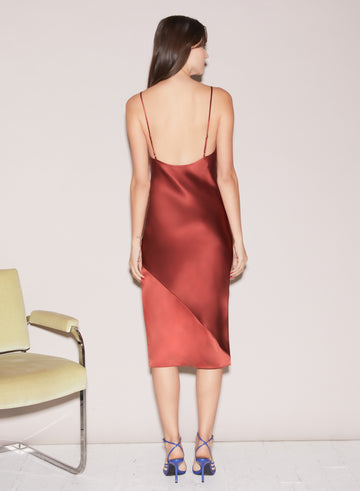 Bronze - Silk Bias Slip Dress | Fleur du Mal