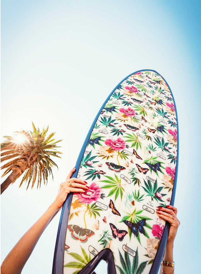 White botanical - Fleur du Mal Surfboard | Fleur du Mal