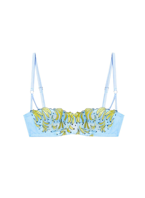 Ice queen - Banana Embroidery Balconette Bra | Fleur du Mal