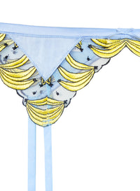 Banana Embroidery Garter Belt