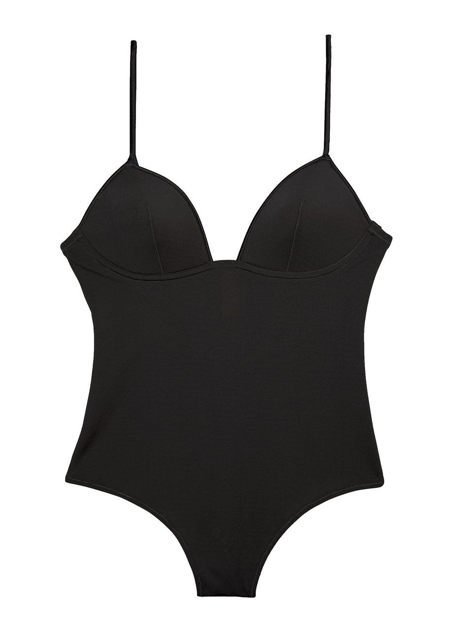 Black - Cupped Nonwire Bodysuit | Fleur du Mal