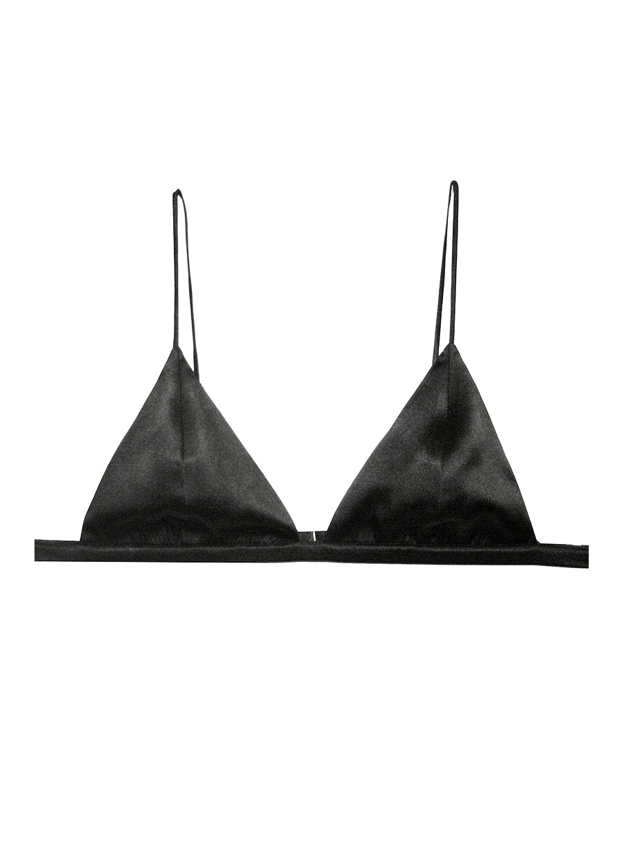 Silk triangle bralette online